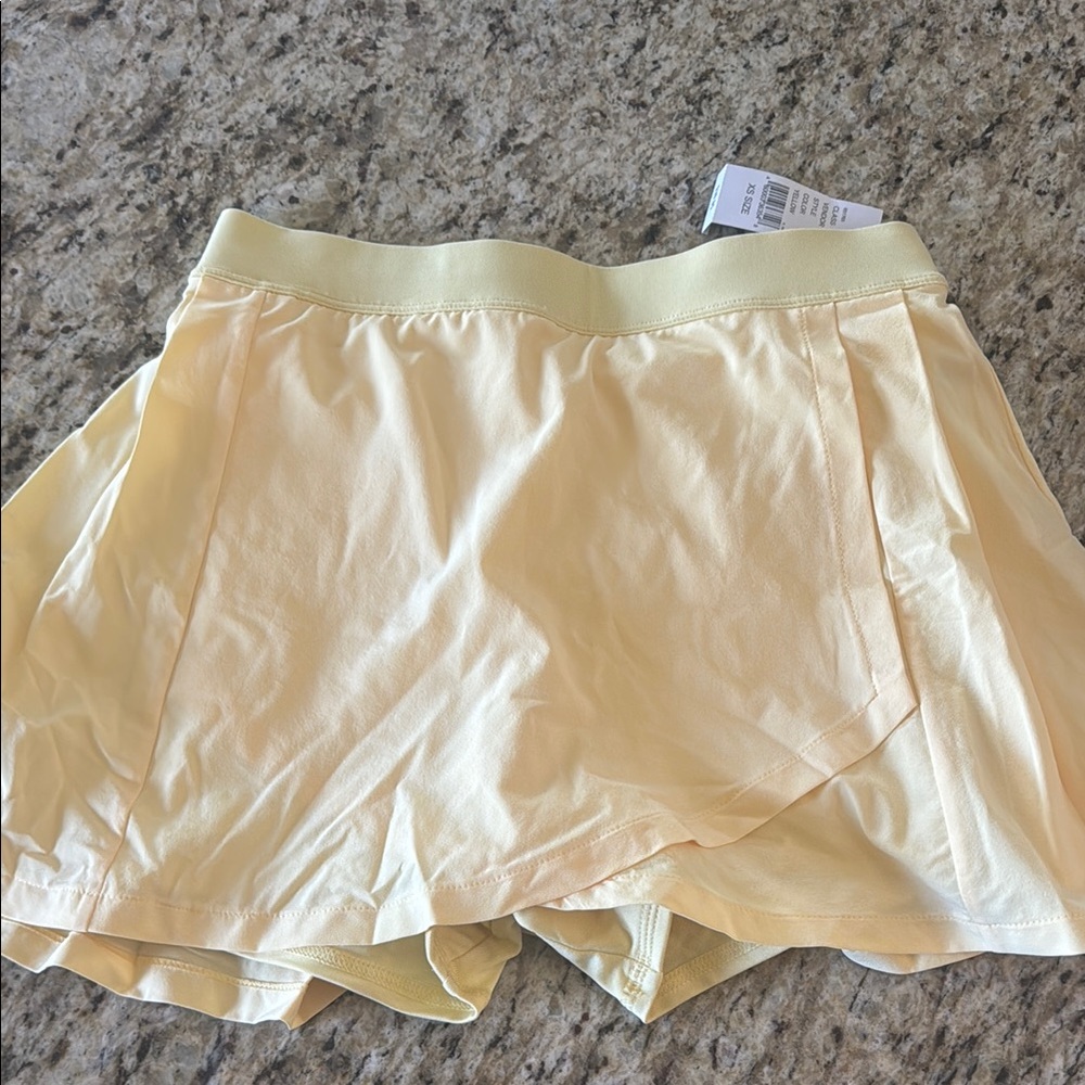 yellow active skirt